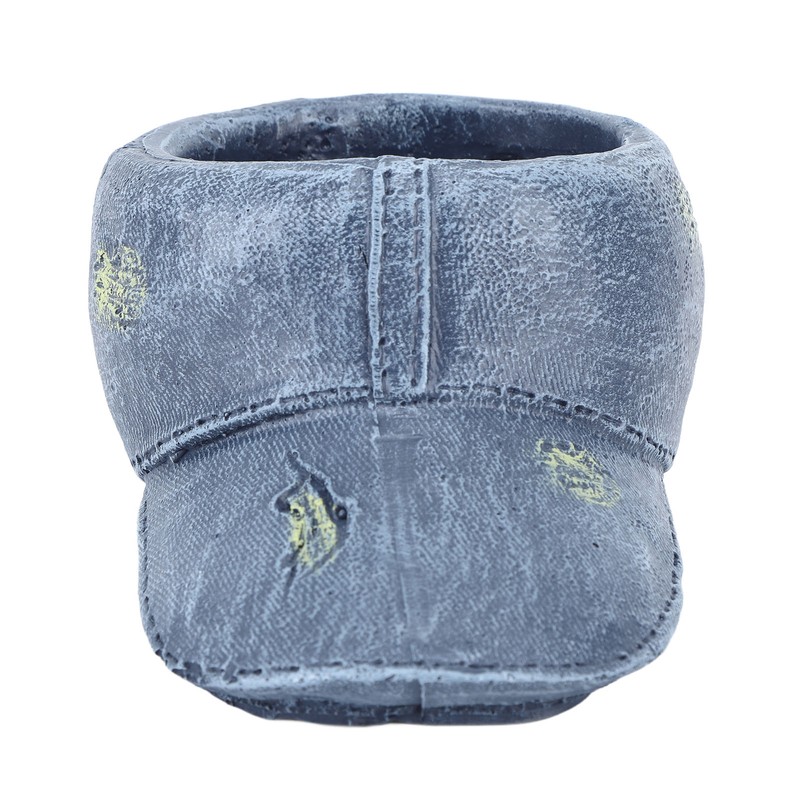 Hat Flower Pot Blue Retro Cowboy Hat Clothes Resin Plant