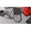 DII CAMZ38392 Cotton Stripe Quilted Double Oven Mitt, 35 x