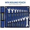 YIYEIE 18pcs Super-Thin Open End Wrench Set, Metric & SAE,