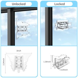 Child Proof Sliding Door Lock - 6 Pack Safety Locks for Slide Glass Window…