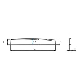 PPS Nylon Acoustic Guitar Saddle/Bridge - 76mm Wide x 9.5mm High - Enhanced Tone and Tuning Stability for Optimal Performance