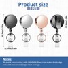 3 Pcs Heavy Duty Badge Reels Retractable Badge Holder, Metal