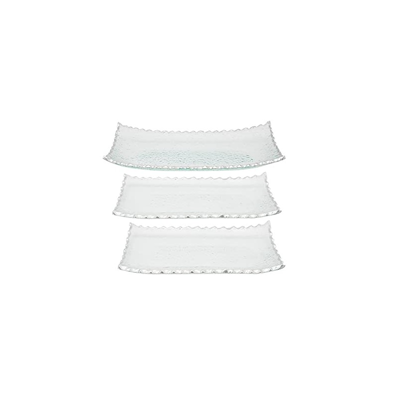 Godinger Serving Tray Platter Gamma Silver - 8x6 Inches