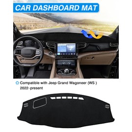 Cartist Dash Cover Fits for Jeep Grand Wagoneer WS 2022 2023 2024 2025 Accessories Dashboard Cover Mat Non-Slip Pad Carpet Anti-Glare (Strong Suede Material)