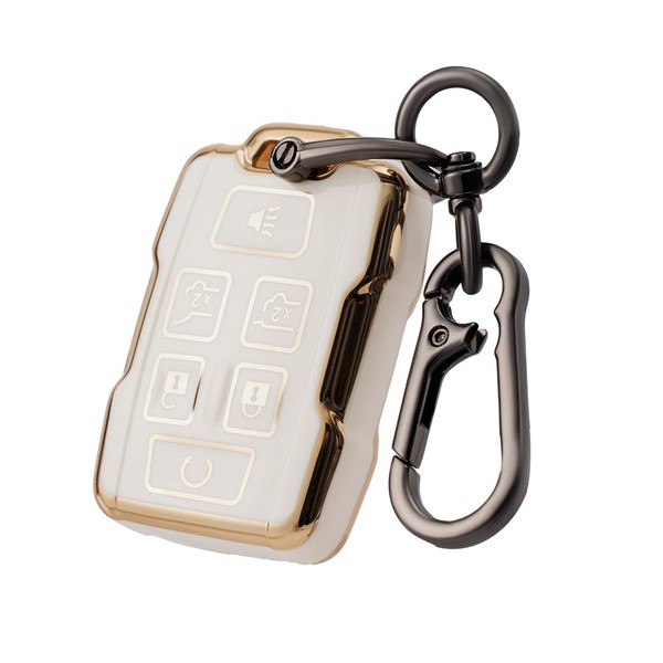 CHATYYD for GMC Key fob Cover with Keychain, Soft TPU