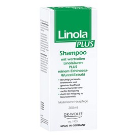 Linola Plus Shampoo – 200 ml | Scalp Care Shampoo for Use with Itchy, Burning, Irritated and Neurodermatitis prone scalp, Also for Dandruff and Tension