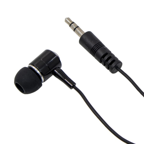 Easy to Listen to Stereo Audio Earphones, 9.8 ft (3 m), Black, Mix Stereo Audio and Listen to One Ear, Fits Tightly in Ear Holes, Plug Diameter: 0.1 inches (3.5 mm), Stereo Audio for TV, Radio, etc