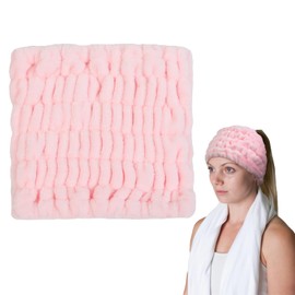Tobeffect Extra Wide Skincare Headbands for Women Microfiber Skin Care Headband for Washing Face Makeup Hairband Fuzzy Wide Elastic Spa Head Band