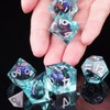 ORUZA 7 PCS Dragon Eye Dice Liquid Core DND Dice