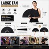 NOIMTTY Large Portable Folding Clacking Fans For Line Dancing -