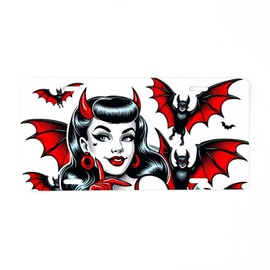 CafePress Devil Bats Aluminum License Plate, Front License Plate, Vanity Tag