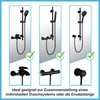 Görbach Shower Set, Stainless Steel Shower Rail 70 cm with