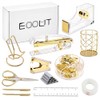EOOUT Gold Office Supplies Set - Complete Desk Accessories