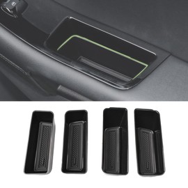 HGWEI Door Handle Storage Compatible with Ford Edge 2015-2024 Accessories 4 Door Side Handle Organizer Front And Rear Inserts Glove Pocket Tray (4 Pack), Black