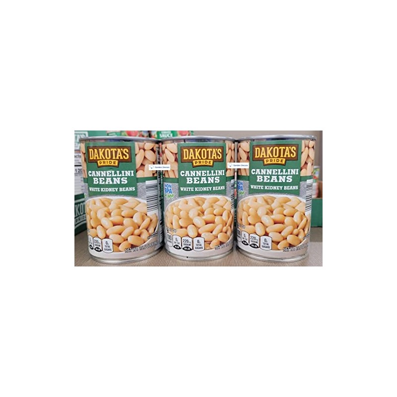 Dakota's Pride Cannellini White Kidney Beans 15.5oz 439g (Three Cans)