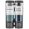 Shampoo and Conditioner Dispenser,Unisense Shower Soap Dispenser 2 Chamber No