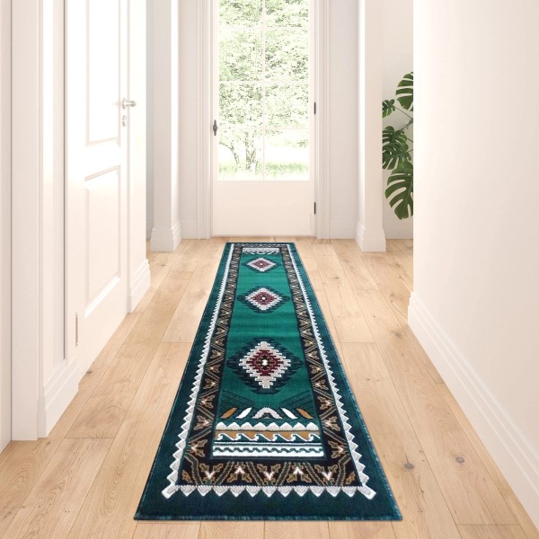 Kingdom Southwest Native American Area Rug Runner Design Kingdom D