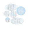 Welcome Baby Foil Cutouts - Blue, White and Silver