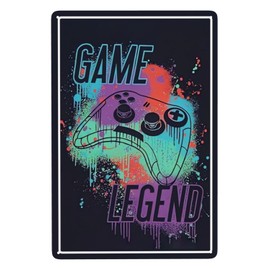 GACCAP Metal Sign Gaming Room Decor for Boys Kids Gamer Wall Poster Aluminum Men Cave Video Game Bedroom Accessories 12 * 8 IN - Game Legend