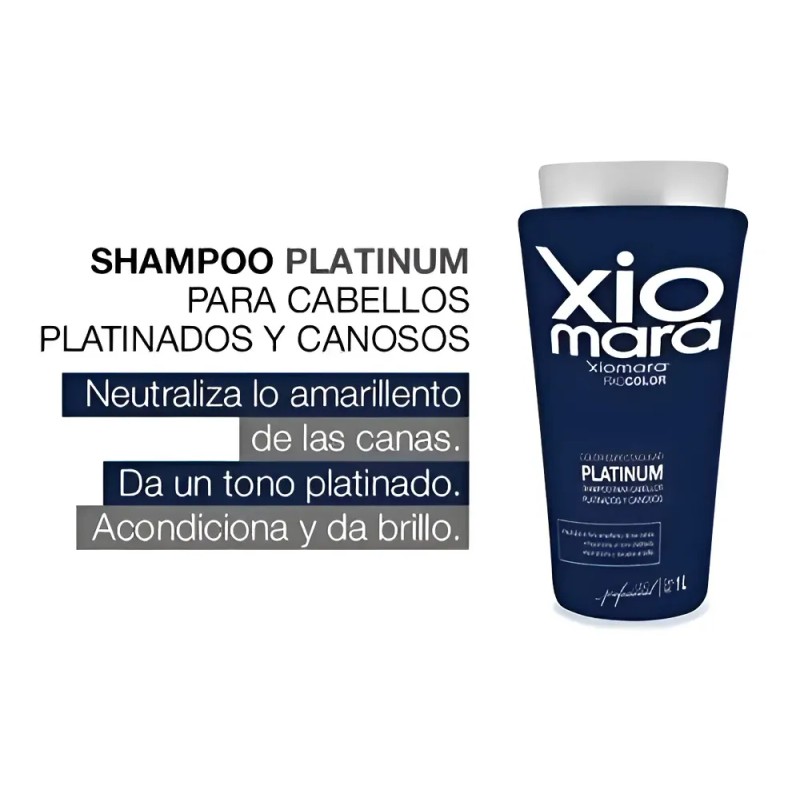 Shampoo Matizador De Canas Profesional Xiomara 1 Lt