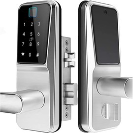 Fingerprint Door Lock,Keyless Entry Keypad Door Lock,Smart Door Lock,Passcode Digital Biometric Code Door Lock with Handle/WiFi Remotly/Large Touch Screen,Electronic Auto Door Lock,for 35-65MM Doors