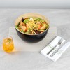 Restaurantware Bambuddha 30 oz Round Black Spun Bamboo Large Salad