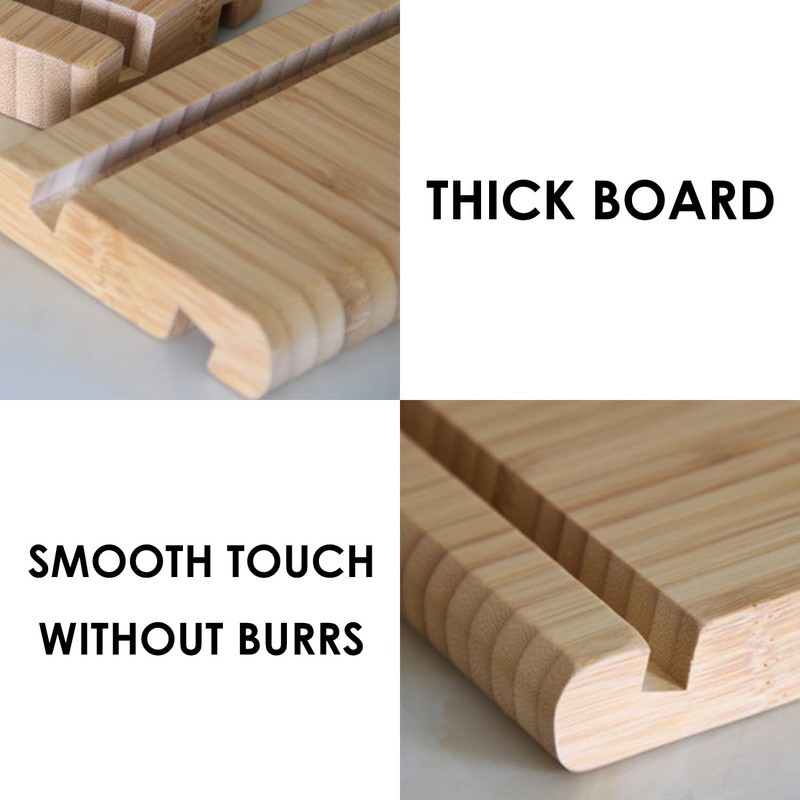 DHSBGWSX 2 Pack Bamboo Stand Tablet Stand Desk Stand Decoration