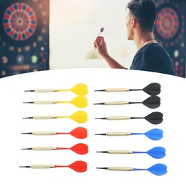 Restokki Darts Set, Soft Tip, Iron Shaft, Non-Slip Pattern, Sports Darts with Additional Tips for Electronic Plastic Dartboards Indoor