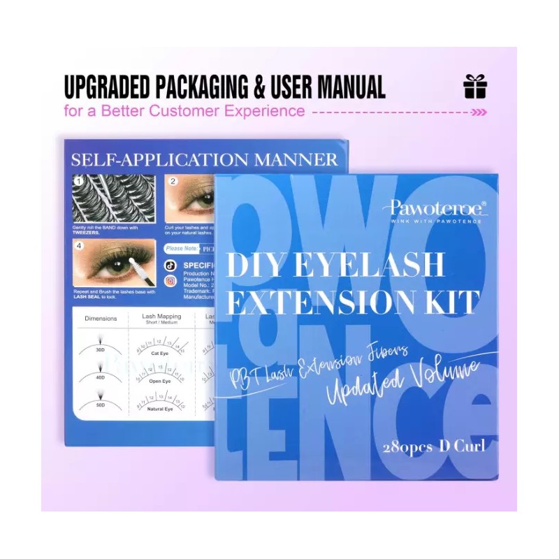 Generic Pawotence Lash Extension Kit DIY 280pcs Lash Clusters Eyelash