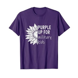 purple up for military kids sunflower - Men Women Children T-Shirt