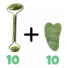 CB Paquete 10 Rodillos Jade + 10 Guasha Masaje Rejuvenecimiento