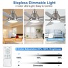 putroad 42 Inch Ceiling Fans with Lights, Brushed Nickel Ceiling