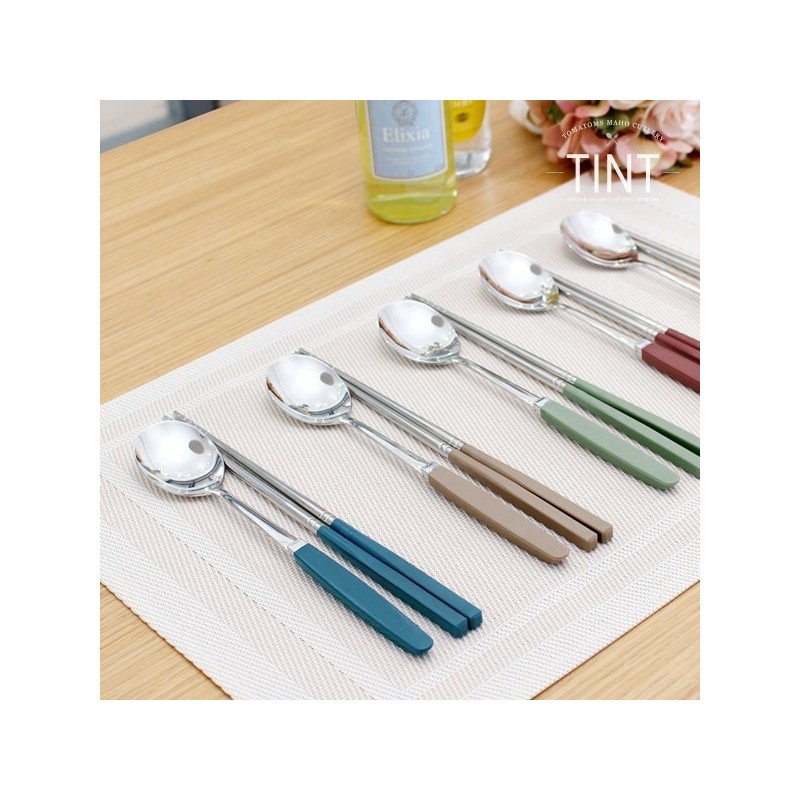Maho Cutlery Tint Adult Korean Cutlery 2-Piece Set (Spoon +