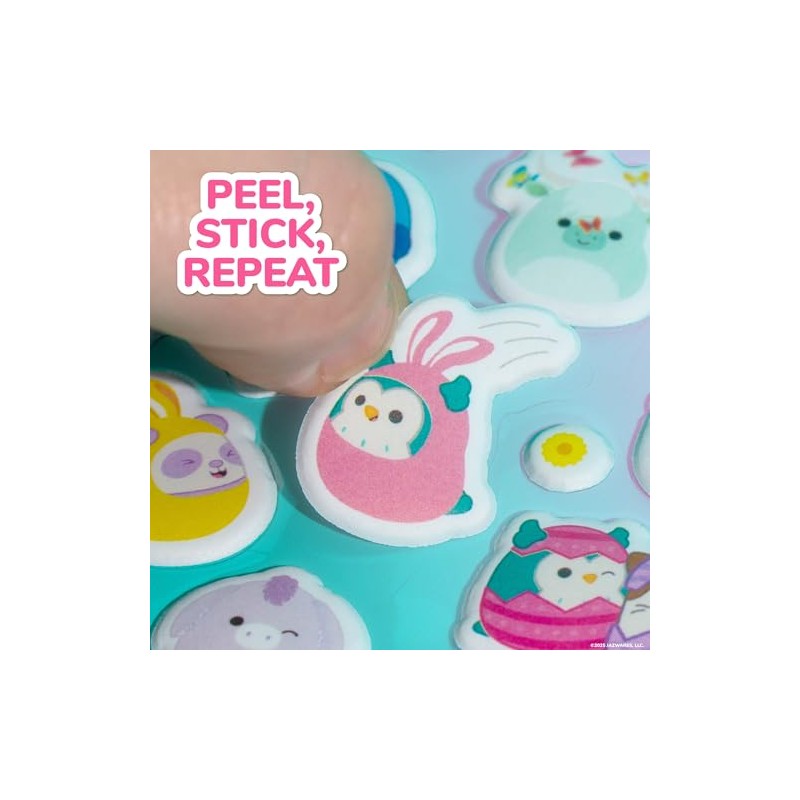 Calcomanías hinchadas originales de Squishmallows, 33 calcomanías de papelería, tema
