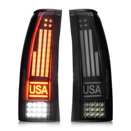 LED Tail Lights Fit for Chevy GMC C/K 1500 2500 3500 88-99, for C/K 1500 2500 Suburban 92-99, for Silverado 94-98, for Blazer 92-94, for Tahoe 95-99, for GMC Yukon 92-00, for Escalade, Smoke Lens