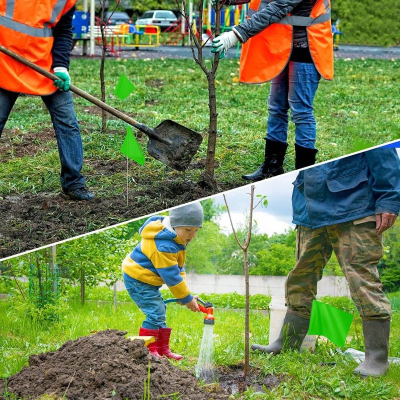 Nvanvmm Marking Flags Marker Flags for Lawn 30 Pack, PVC