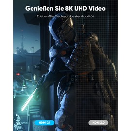 Highwings HDMI Cable 12 Metres 8K, HDMI 2.1 Cable 12 m 48 Gbps 8K @ 60Hz High Speed 4K @ 120Hz 7680P eARC HDCP 2.2 & 2.3 DTS:X Dynamic HDR 10 Dolby Atmos Compatible with Soundbar HDTV Monitor