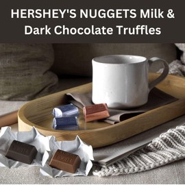 Hersheys Milk & Dark Chocolate Nugget Truffles - Individually Wrapped Candy Bars - Bulk Pack - 2 Pound (Pack of 1)
