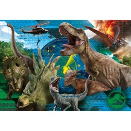 Clementoni - 27196 - Supercolor Puzzle - Jurassic World - 104 pieces - Made in Italy - jigsaw puzzle children age 6+