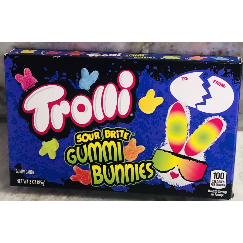 Trolli-Sour Brite Gummy Bunnies Gummy Candy-3oz bag. New-Easter. See Below