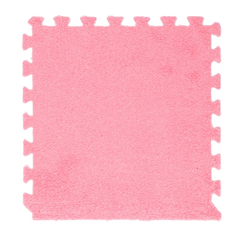 10pcs Plush Foam Floor Mat Thickened Cuttable Interlocking Carpet Tiles