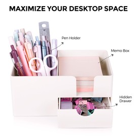 SKYDUE Small Desk Organizer with Drawer
