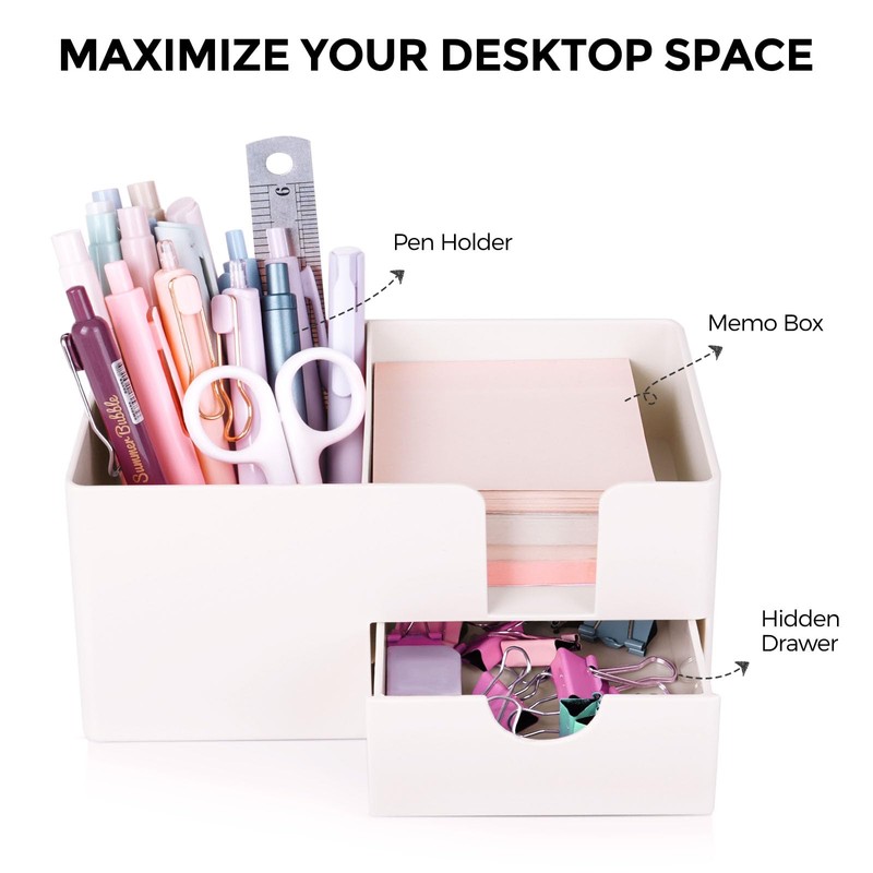 SKYDUE Small Desk Organizer with Drawer
