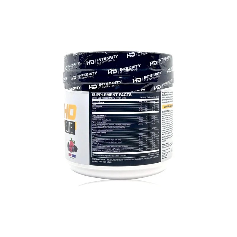 Preentreno Pre Hd Elite Berry Blast 30 Serv Hd Muscle.