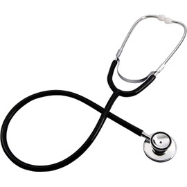 Valuemed Pro Double Dual Head Black Tube Stethoscope Doctor Nurse EMT Vet Medical Health Care (Black)