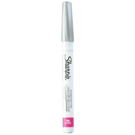 Sharpie Oil-Based Paint Marker, Medium Point, Metallic Silver Ink, Pack of 12