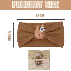 ZWWOGE 3 Pieces Baby Headband, Nylon Baby Headbands, Soft Hair Bands, Baby Accessories for Newborns, Toddlers, Animal Style