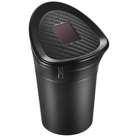 Carmate DZ526 Car Ashtray, Smokeproof Type, Drink Holder Style, Solar LED Included, Carbon Tone