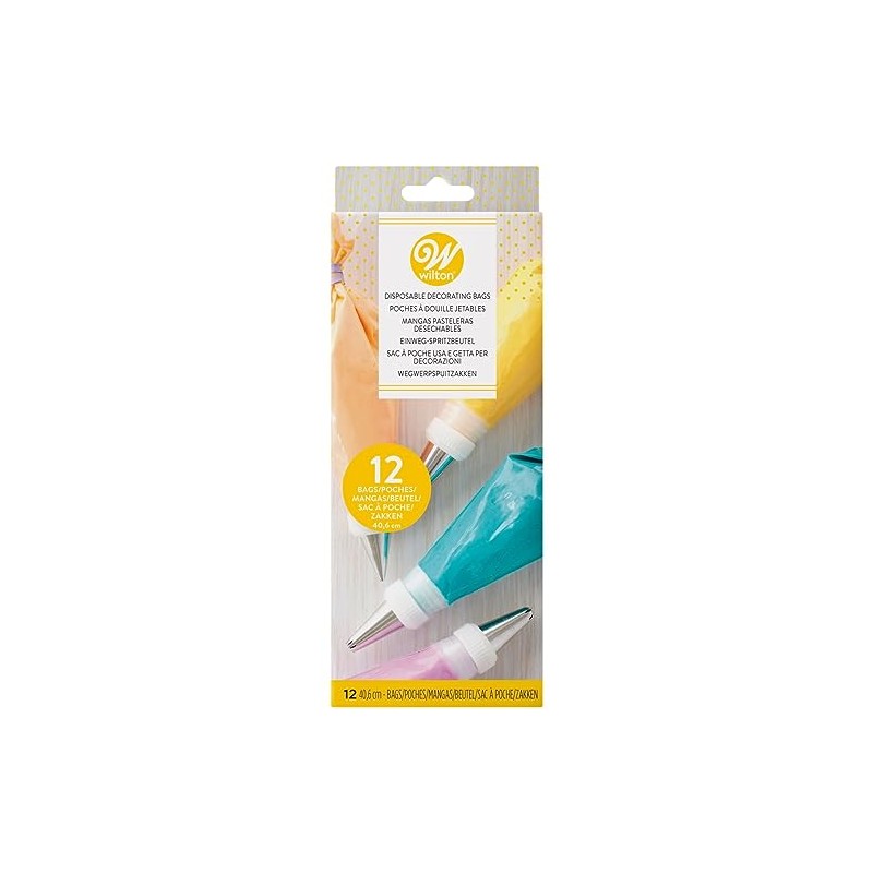 Wilton Decorating Piping Bags, Disposable, Plastic, 40.6 cm (16in), Pack