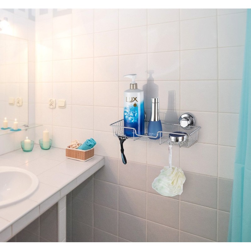 SANNO Suction Cup Shower Caddy Storage Combo Organizer, No Damage